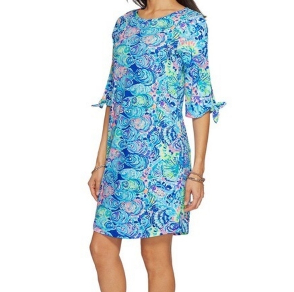 Lilly Pulitzer Preston Multi Ocean Commotion Mini Dress Size Medium. - Picture 1 of 15